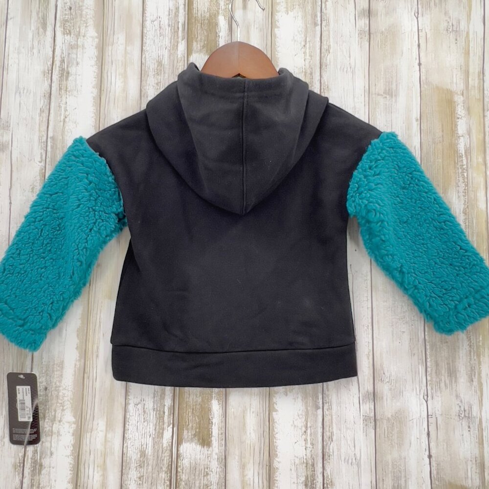 NHL San Jose Sharks Boys Faux Fur Long Sleeve Hooded Sweatshirt 2T - Picture 5 of 6